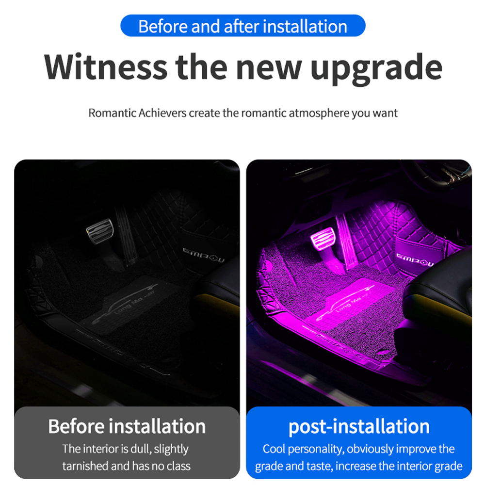 RGB Neon LED Foot Light For Ca - Led Gaming Light Strip recension och pris