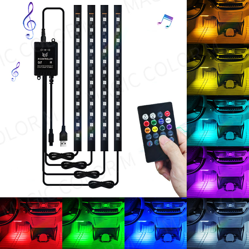 48/72 Led Car Foot Ambient Lig - Led Gaming Light Strip recension och pris