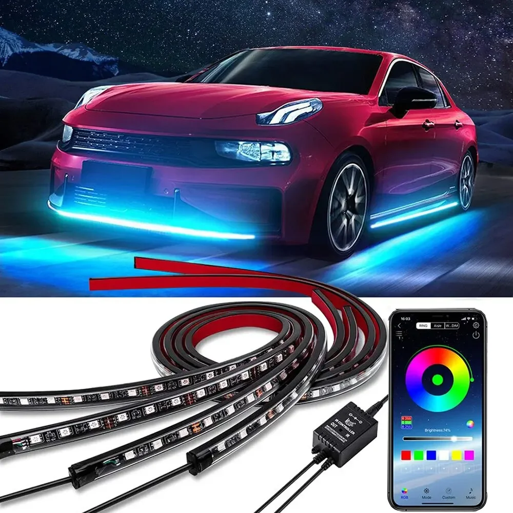 Neon LED RGB Car Underglow Bot - Led Gaming Light Strip recension och pris