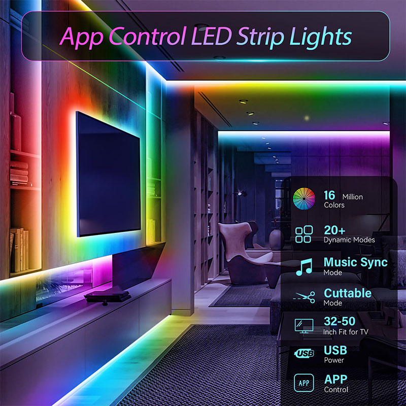 USB RGB LED Strip SMD3535 With - Led Gaming Light Strip recension och pris