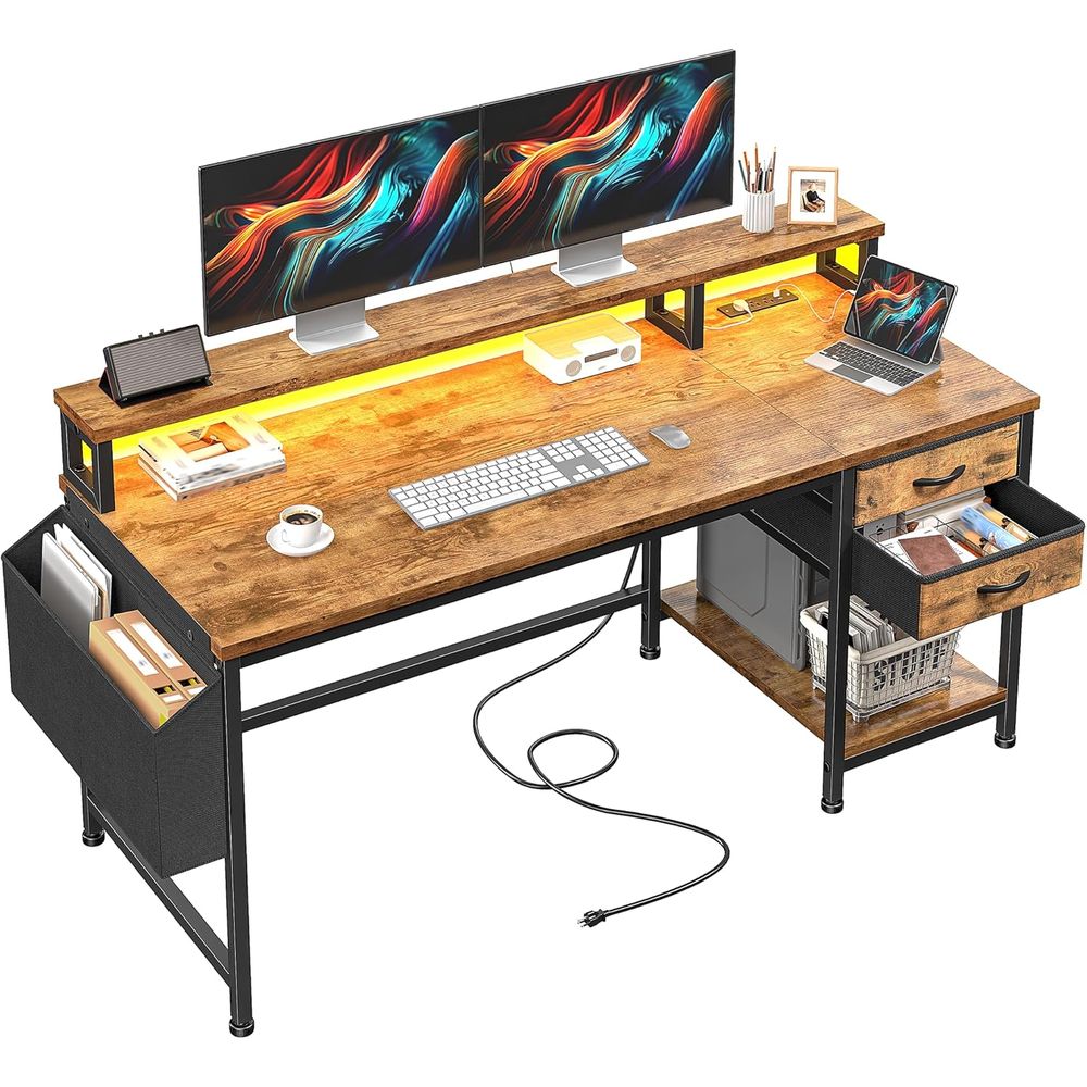 Compact 48 Gaming Desk with Wi - Led Gaming Light Strip recension och pris