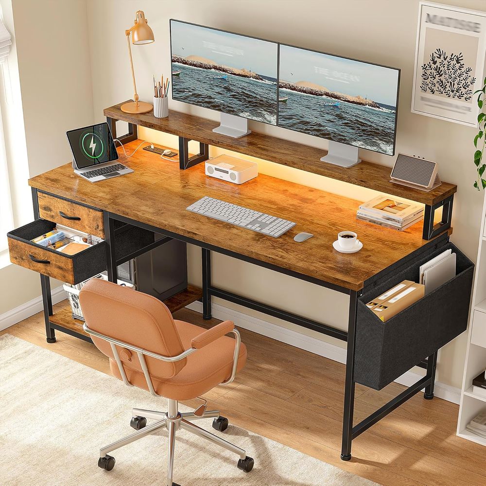 Compact 48 Gaming Desk with Wi - Led Gaming Light Strip recension och pris
