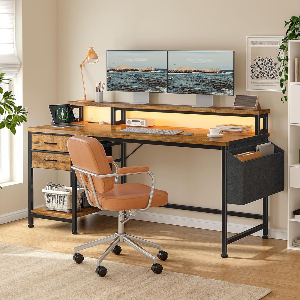 Compact 48 Gaming Desk with Wi - Led Gaming Light Strip recension och pris