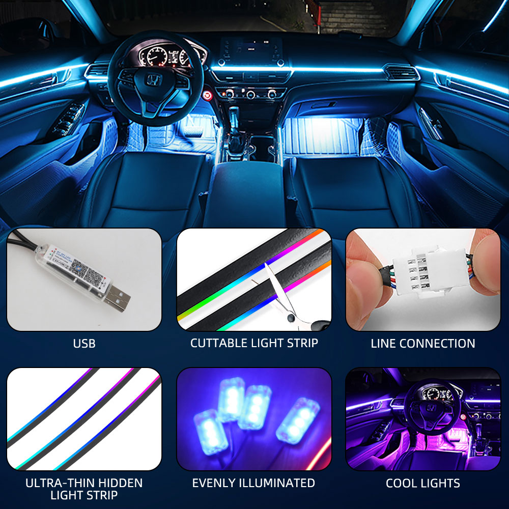 35/75/110/140cm LED Ambient Li - Led Gaming Light Strip recension och pris