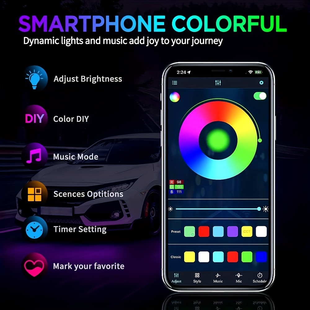 RGB Flexible Car Underglow LED - Led Gaming Light Strip recension och pris